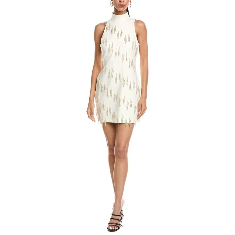 Cinq À Sept Womens  Cascade Bugle Micky Mini Dress, White